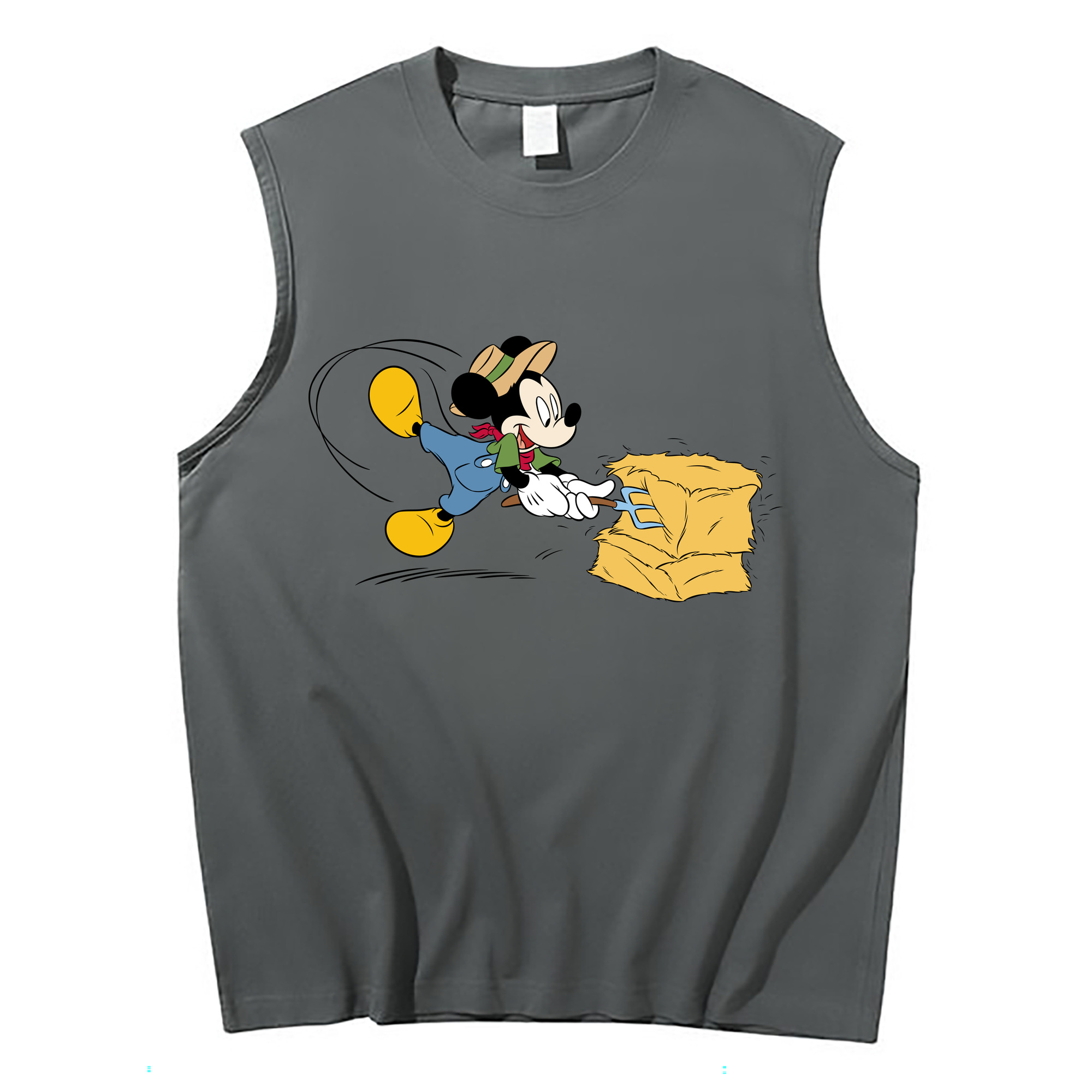 ミッキーマウス Mickey Mouse コットン100％タンクトップ（フロントプリント）